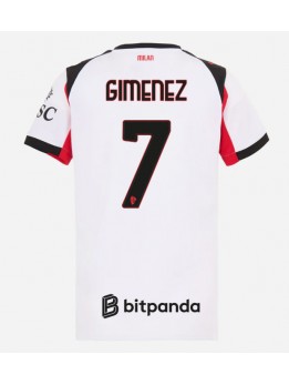 Billige AC Milan Santiago Gimenez #7 Bortedrakt Dame 2025-26 Kortermet